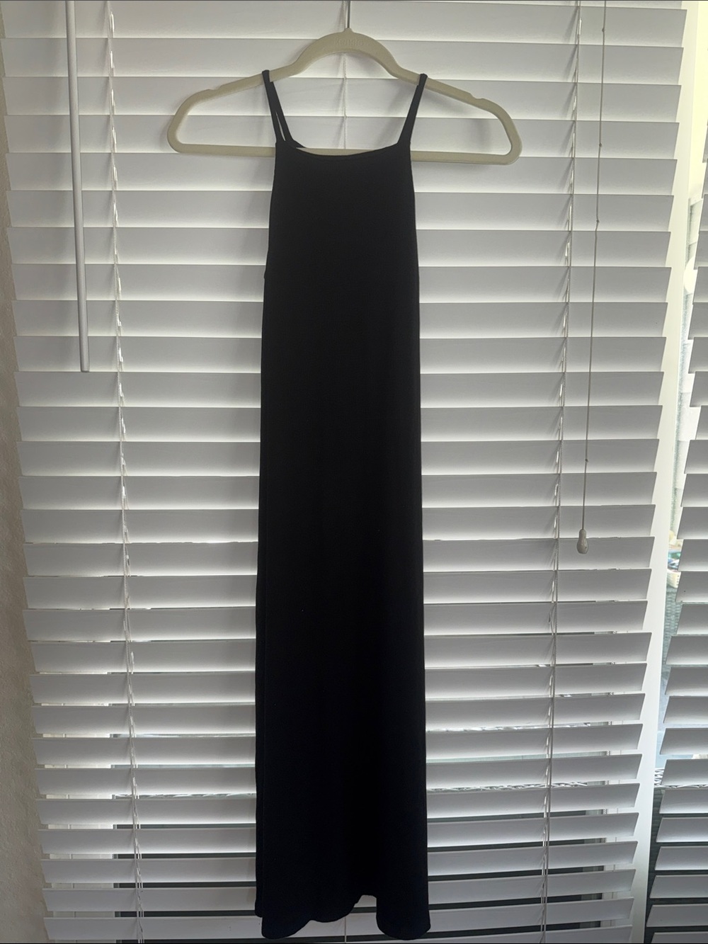 Fighting Eel Black Spaghetti-Strap Maxi Dress